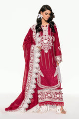 UAE -3 Piece Unstitched Embroidered Printed Denting Lawn Suit DN-42040