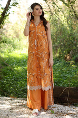 UAE -2 Piece Unstitched Embroidered Lawn Shirt with Dyed Trouser TL-52086