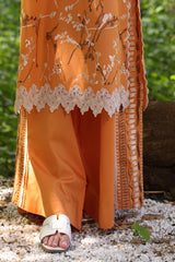 UAE -2 Piece Unstitched Embroidered Lawn Shirt with Dyed Trouser TL-52086