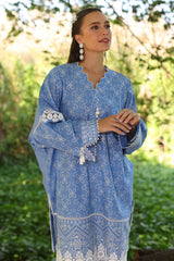 UAE -2 Piece Unstitched Embroidered Lawn Shirt with Dyed Trouser TL-52089