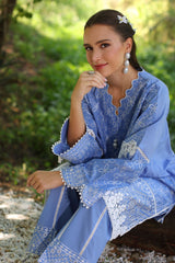 UAE -2 Piece Unstitched Embroidered Lawn Shirt with Dyed Trouser TL-52089