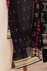 UAE -3 Piece Unstitched Embroidered Jacquard Suit with Embroidered Jacquard Dupatta FE-52106
