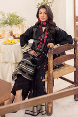UAE -3 Piece Unstitched Embroidered Jacquard Suit with Embroidered Jacquard Dupatta FE-52106