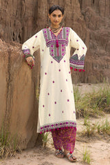 UAE-2 Piece Unstitched Embroidered Self Jacquard Suit