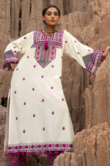 UAE-2 Piece Unstitched Embroidered Self Jacquard Suit