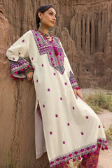 UAE-2 Piece Unstitched Embroidered Self Jacquard Suit