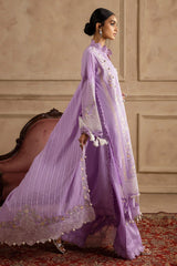 UAE -3 Piece Unstitched Embroidered Lawn Suit with Embroidered Leno Dupatta PM-52034