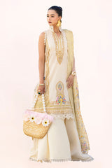 UAE -3 Piece Unstitched Printed Lawn Suit with Embroidered Chiffon Dupatta BCT-52013