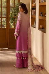 UAE -3 Piece Unstitched Embroidered Lawn Suit with Embroidered Chiffon Dupatta BM-52014