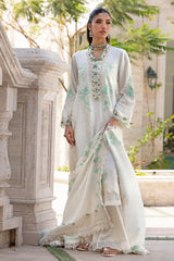 UAE -3 Piece Unstitched Embroidered Stripe Suit with Embroidered Stripe Dupatta FE-52014