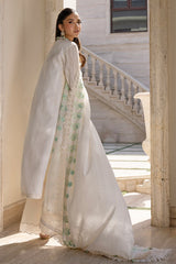 UAE -3 Piece Unstitched Embroidered Stripe Suit with Embroidered Stripe Dupatta FE-52014