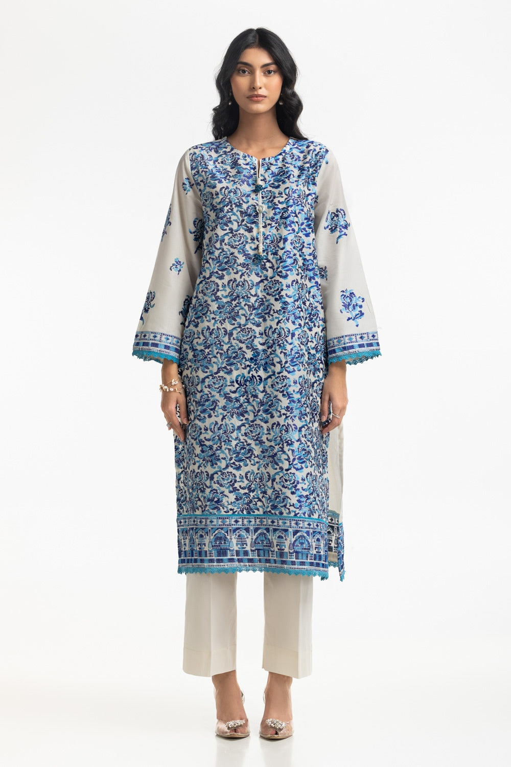 UAE-Lawn Embroidered Shirt And Trouser IUSTTS-580