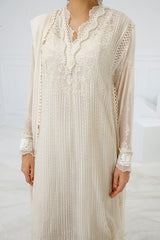 UAE -3 Piece Unstitched Embroidered Chiffon Suit with Embroidered Chiffon Dupatta FE-52074
