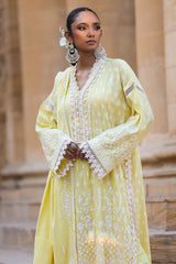 UAE -3 Piece Unstitched Embroidered Paper Cotton Suit with Embroidered Paper Cotton Dupatta FE-52080