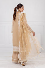 UAE -3 Piece Unstitched Embroidered Organza Suit with Embroidered Organza Dupatta FE-52087