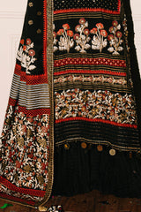 UAE -3 Piece Unstitched Embroidered Raw Silk Suit with Raw Silk Dupatta FE-52091