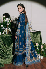 UAE -3 Piece Unstitched Embroidered Paper Cotton Suit with Paper Cotton Dupatta FE-52095