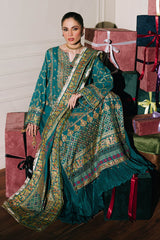UAE -3 Piece Unstitched Embroidered Paper Cotton Suit with Paper Cotton Dupatta FE-52096