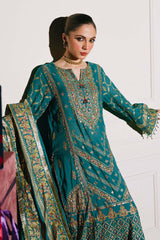 UAE -3 Piece Unstitched Embroidered Paper Cotton Suit with Paper Cotton Dupatta FE-52096