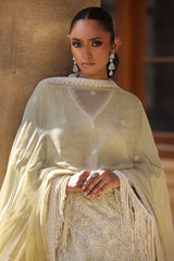 UAE -3 Piece Unstitched Embroidered Lawn Suit with Embroidered Chiffon Dupatta FE-52104