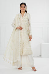UAE -3 Piece Unstitched Embroidered Lawn Suit with Embroidered Chiffon Dupatta FE-52122