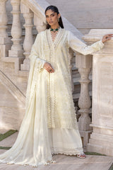 UAE -3 Piece Unstitched Embroidered Lawn Suit with Embroidered Chiffon Dupatta FE-52122