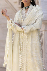 UAE -3 Piece Unstitched Embroidered Lawn Suit with Embroidered Chiffon Dupatta FE-52122
