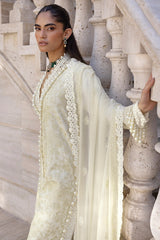 UAE -3 Piece Unstitched Embroidered Lawn Suit with Embroidered Chiffon Dupatta FE-52122