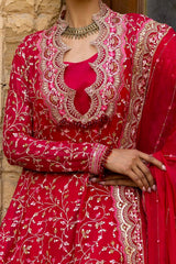 UAE -3 Piece Unstitched Embroidered Chiffon Suit with Embroidered Chiffon Dupatta FE-52131