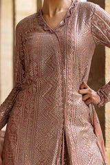UAE -3 Piece Unstitched Embroidered Chiffon Suit with Embroidered Chiffon Dupatta FE-52132