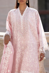 UAE -3 Piece Unstitched Embroidered Lawn Suit with Embroidered Chiffon Dupatta FE-52152