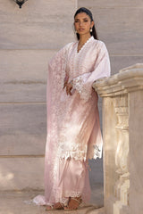 UAE -3 Piece Unstitched Embroidered Lawn Suit with Embroidered Chiffon Dupatta FE-52152