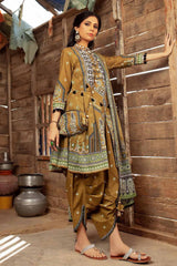 UAE -3PC Embroidered Lawn Unstitched Printed Suit With Denting Lawn Dupatta DN-32075 B
