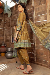 UAE -3PC Embroidered Lawn Unstitched Printed Suit With Denting Lawn Dupatta DN-32075 B
