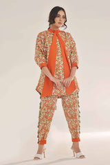 UAE -Unstitched Gold Printed Lawn Shirt SL-42039 A