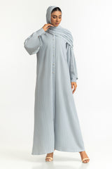 UAE-Georgette Stripes Abaya With Scarf KAB-22131