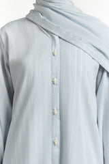 UAE-Georgette Stripes Abaya With Scarf KAB-22131
