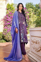 UAE -3PC Lawn Jacquard Unstitched Suit With Foil Printed Paper Cotton Dupatta CN-32013