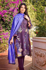 UAE -3PC Lawn Jacquard Unstitched Suit With Foil Printed Paper Cotton Dupatta CN-32013