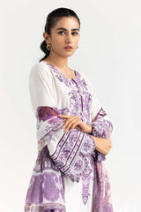 UAE -2 PC Khadi Net Embroidered Shirt With Dupatta GLM-22-52