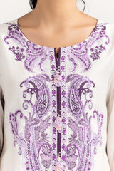UAE -2 PC Khadi Net Embroidered Shirt With Dupatta GLM-22-52