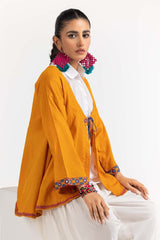 UAE -Dyed Cotton Stripes Embroidered Kurti  GLS-23-231