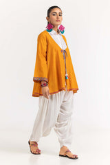 UAE -Dyed Cotton Stripes Embroidered Kurti  GLS-23-231