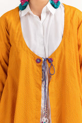 UAE -Dyed Cotton Stripes Embroidered Kurti  GLS-23-231