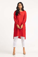 UAE -1Pc Dyed Cotton Stripes Embroidered Kurti GLS-23-236
