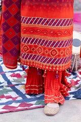 UAE -3 Piece Unstitched Gold Printed Lawn Suit CL-52410 B