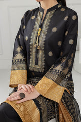 UAE -3 Piece Unstitched Gold Printed Lawn Suit CL-52120-A