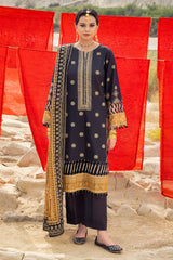 UAE -3 Piece Unstitched Gold Printed Lawn Suit CL-52120-A
