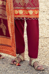 UAE -3 Piece Unstitched Gold Printed Lawn Suit CL-52124-A