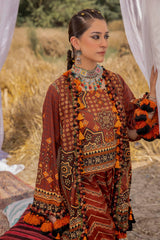 UAE-2 Piece Unstitched Gold Printed Lawn Suit TL-52144